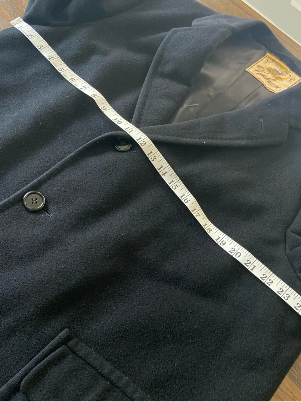 Cashmere Overcoat in Black